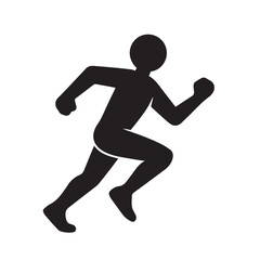 silhouette of a person running. vektor