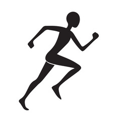 silhouette of a person running. vektor