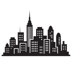 Fototapeta premium urban landscape silhouette. vektor