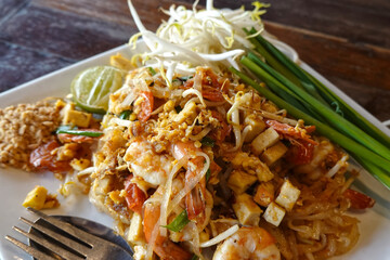 Asian Food Thai Fried Noodles 
