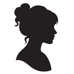 Silhouette beautiful woman face. vektor