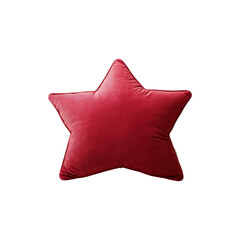 Soft Star-Shaped Decorative Pillow Cushion Isolated on White Background