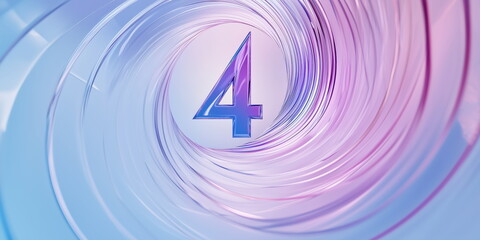 Abstract background with the letter "4",