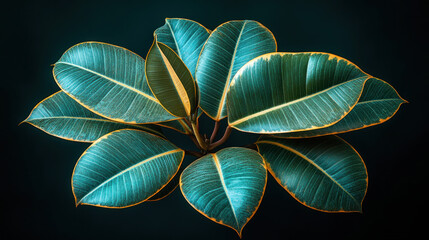 Close-up of vibrant, textured leaves