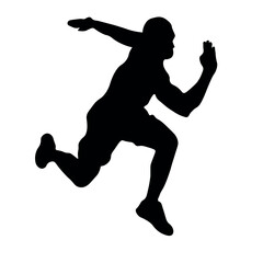 silhouette of a man jumping