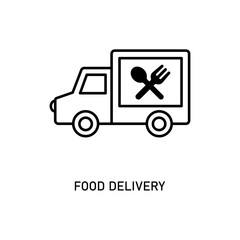 Icon a food delivery, isolated against a clean background.