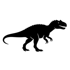 Silhouette of a Fierce Allosaurus in Mid-Step