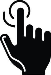 Obraz premium Detailed Vector Illustration: Hand Gesture - Touch and Swipe Icon. Elegant Symbol for Mobile Interface Actions and User Interaction on Touchscreen Devices.