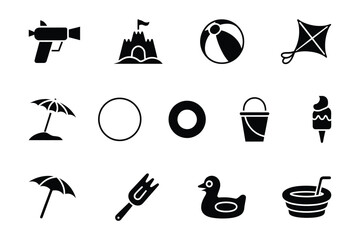 Summer Beach Fun Icons