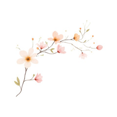 watercolor pink cherry blossom