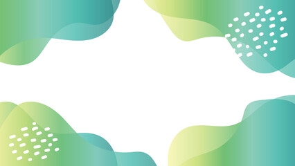 流体シェイプフレーム背景　緑色のグラデーション
Fluid shape frame background green gradient
