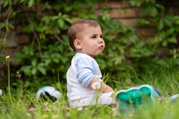 Baby exploring nature: discovering the wonders of outdoors