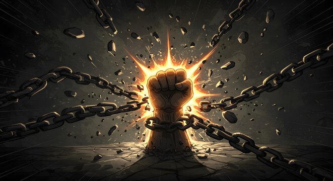 International Day for the Remembrance of the Slave Trade and its Abolition Breaking Free A Fist Shattering Chains of Oppression