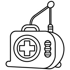 Radiology Equipment Line Art