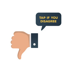 call to action of dislike sign and symbol