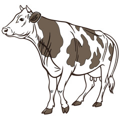 cow cartoon isolated