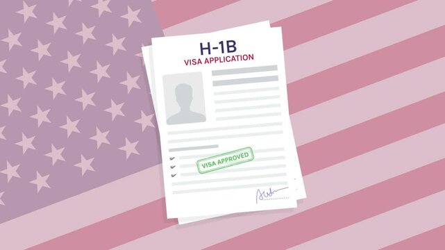 US h1b visa application approved animation video