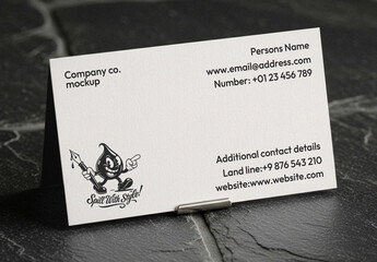 White Modern Business Card Mockup