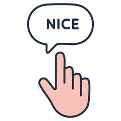 Hand Gesture of Praise Icon
