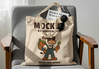 Fabric Tote Bag Mockup
