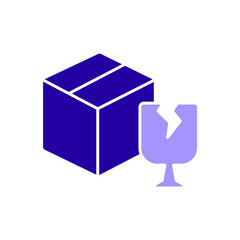 Icon a fragile, isolated against a clean background.