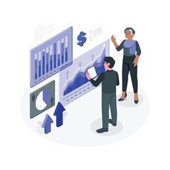 business analytics isometric illustration