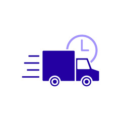 Icon a fast delivery, isolated against a clean background.