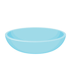Blue Bowl. Bowl on white background. bowl vector.
