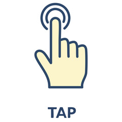 Obraz premium Touchscreen Tap Icon 