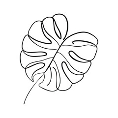 Fototapeta premium Artistic Black Monstera Leaf Vector Icon Set for Tropical and Decorative Design Projects