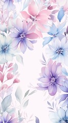 watercolor flowers pattern