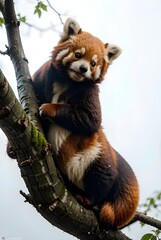 Obraz premium red panda in the tree