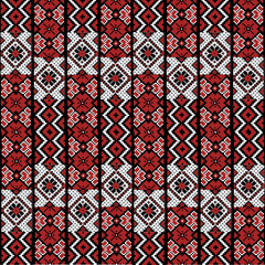 ikat Abstract Ethnic art.Seamless pattern in tribal, folk embroidery, and Mexican style. Aztec geometic  art ornament print. Design for carpet, Vector seamless pattern. Cover,wallpaper, wrapping, fabr