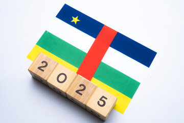 2025, Central African Republic, Central African Republic flag with date block, Concept, Important...