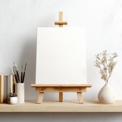 Mockup For Small Art With A Mini Canvas And Easel