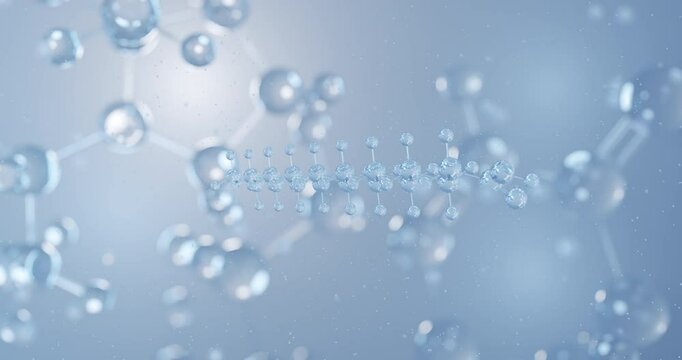 Stearic acid rotating 3D model of e570, seamless looped video
