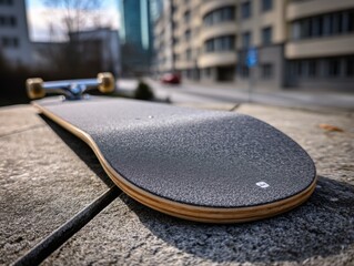 Textured Grip Tape Mockup For A Skateboard Deck