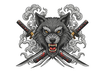 skull with sword and skull