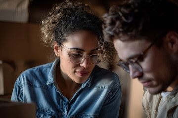 Obraz premium Focused Young Adults Working Together