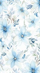 watercolor flowers pattern