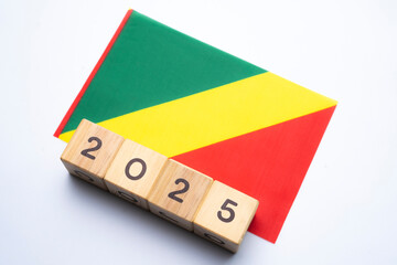 2025, Republic of the Congo, Republic of the Congo flag with date block, Concept, Important events...