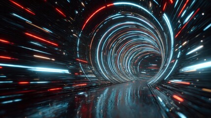 Tunnel of Light Streaks in Dark Space