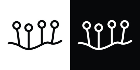 Acupuncture icon filled flat sign concept for web design.