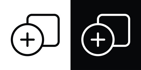 Add icon filled flat sign concept for web design.