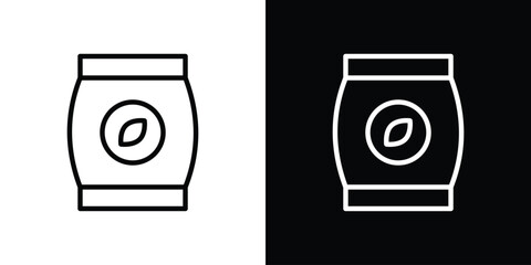 Bag seedling icon filled flat sign concept for web design.