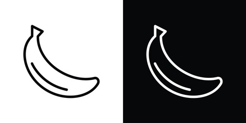 Banana icon filled flat sign concept for web design.