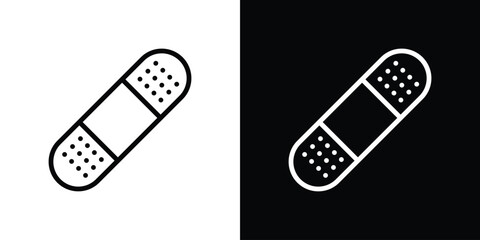 Band aid icon filled flat sign concept for web design.