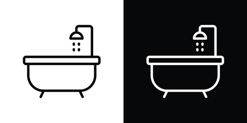 Bathroom icon filled flat sign concept for web design.