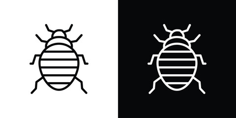 Bedbug icon filled flat sign concept for web design.