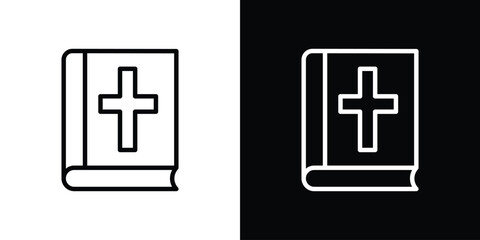 Bible icon filled flat sign concept for web design.
